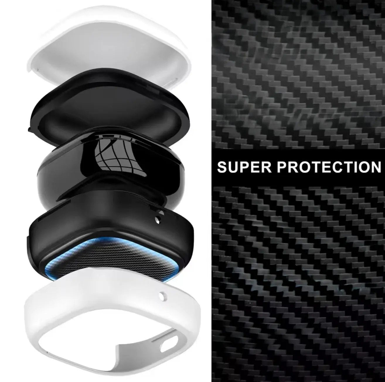Étui de protection à rayures en fibre avec lanière – Samsung Galaxy Buds FE / Buds2 Pro / Buds2 / Buds Pro / Buds Live Mobile City