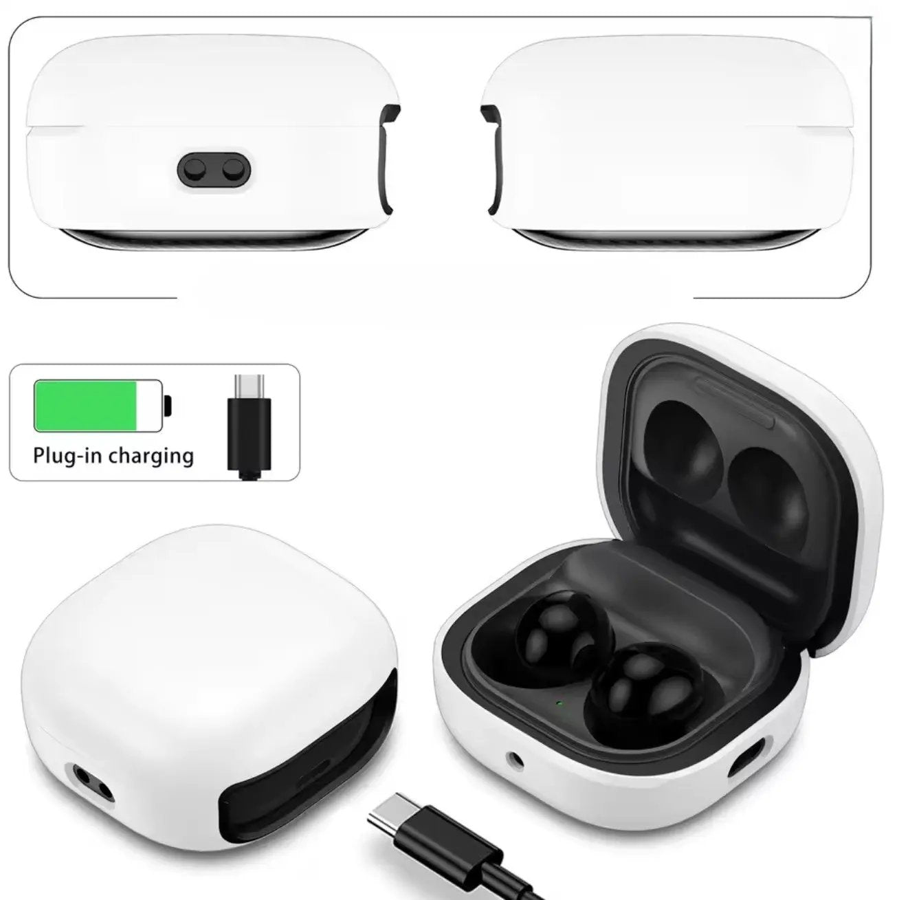 Étui de protection à rayures en fibre avec lanière – Samsung Galaxy Buds FE / Buds2 Pro / Buds2 / Buds Pro / Buds Live Mobile City