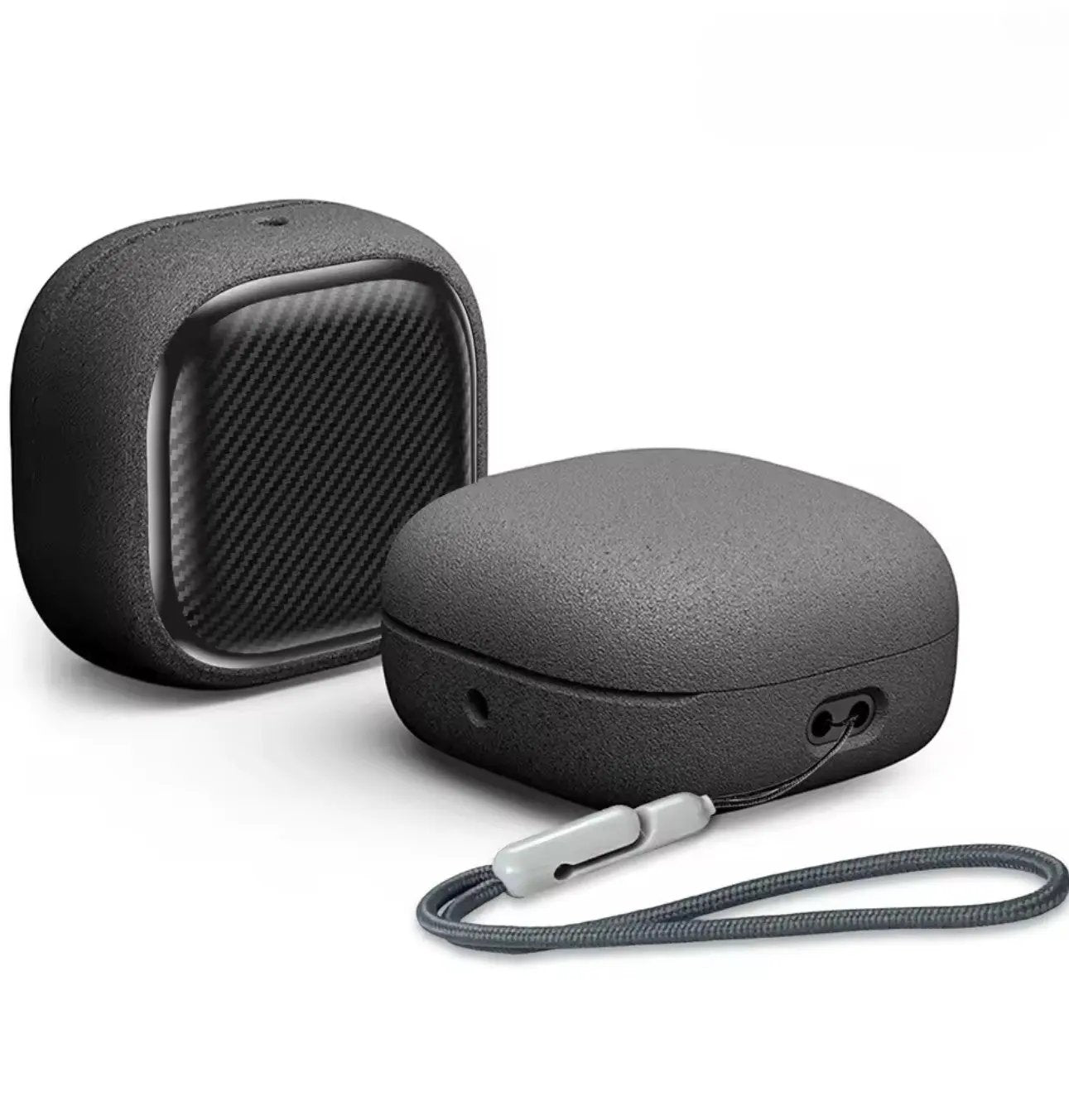 Étui de protection à rayures en fibre avec lanière – Samsung Galaxy Buds FE / Buds2 Pro / Buds2 / Buds Pro / Buds Live Mobile City