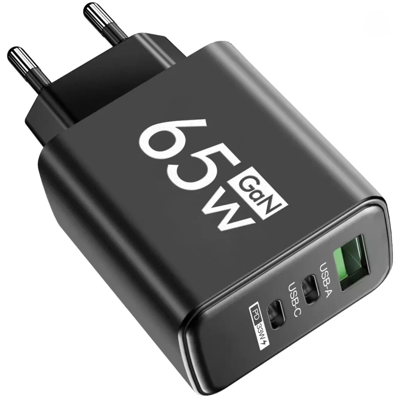 Chargeur GaN USB-C PD 65W – 3 Ports (USB-C + USB-A) à charge rapide pour iPhone, Samsung, Xiaomi, Huawei Mobile City