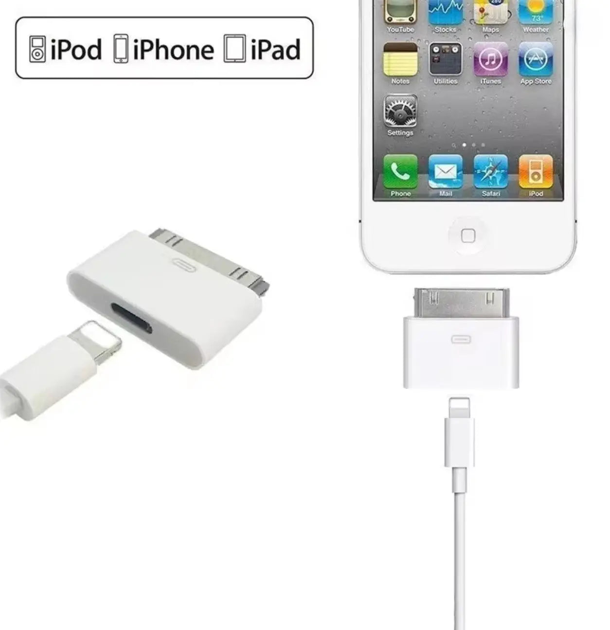 Adaptateur Lightning vers 30 Broches – Charge & Synchronisation Mobile City