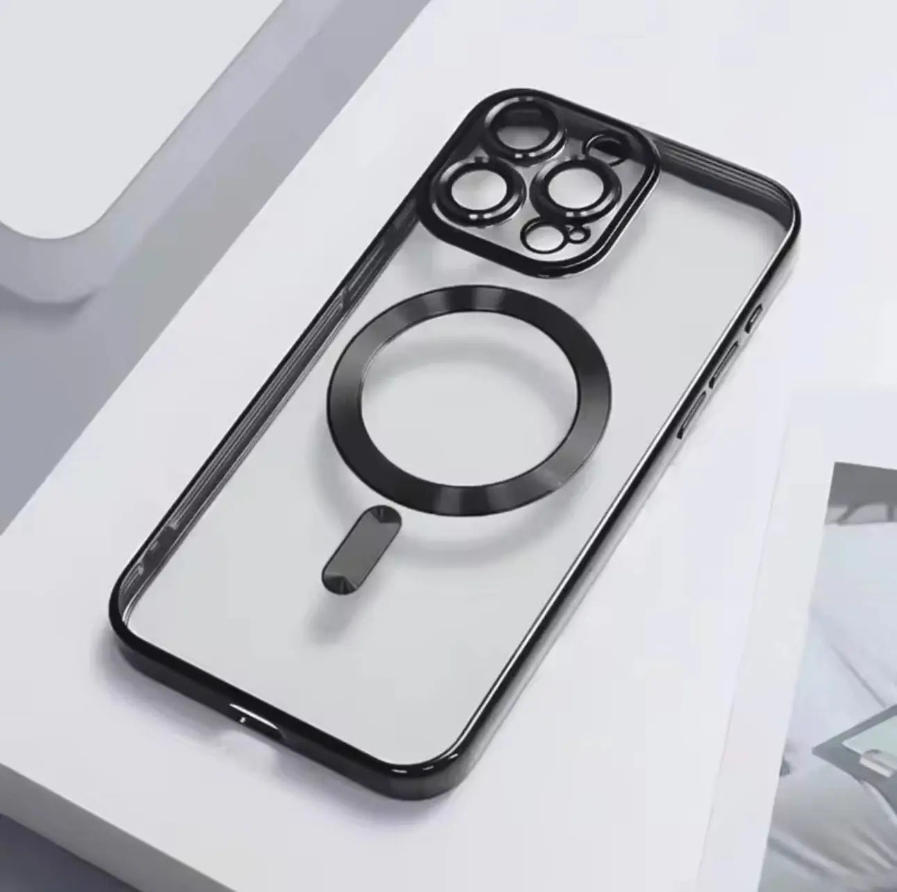 Coque iPhone MagSafe  noir brillant Mobile City