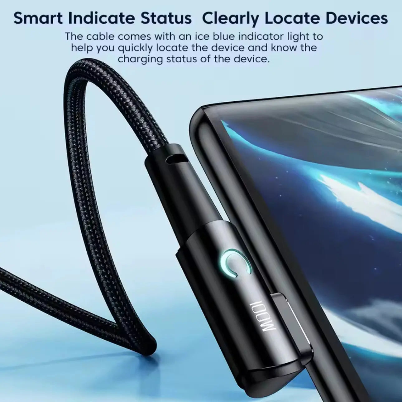Toocki – Câble USB-C 6A – 90° – Charge rapide 100W Mobile City