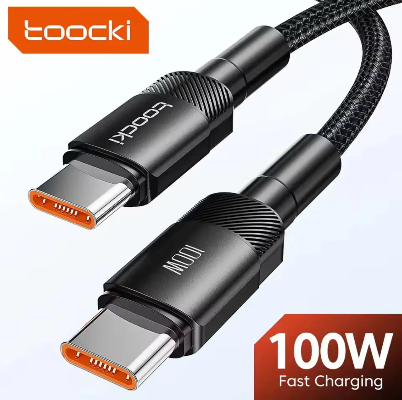 Toocki – Câble USB-C vers USB-C 100W – Nylon tressé – 1M – Noir Mobile City