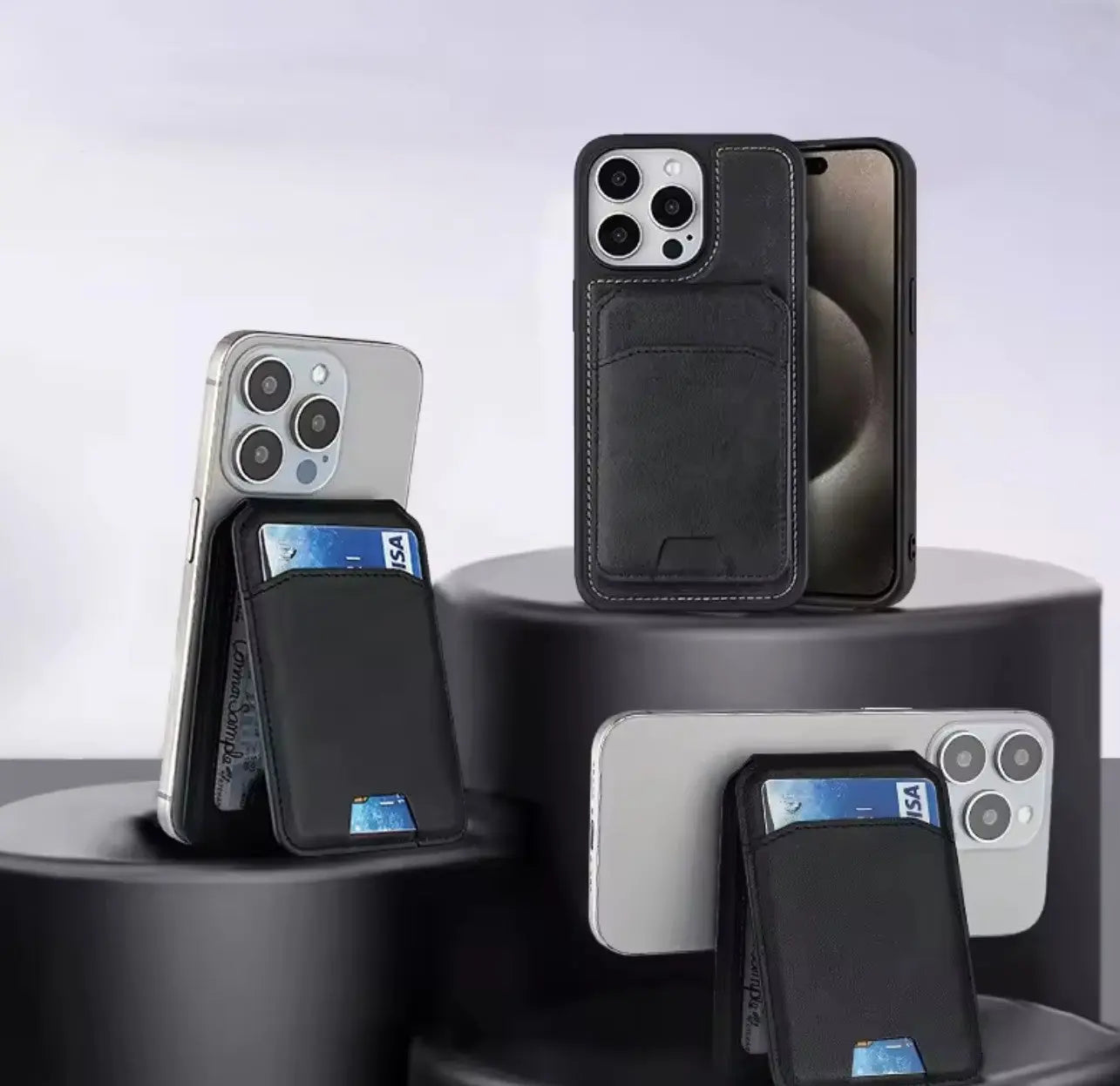 Étui Portefeuille Magnétique de Luxe en Cuir – Compatible MagSafe Mobile City