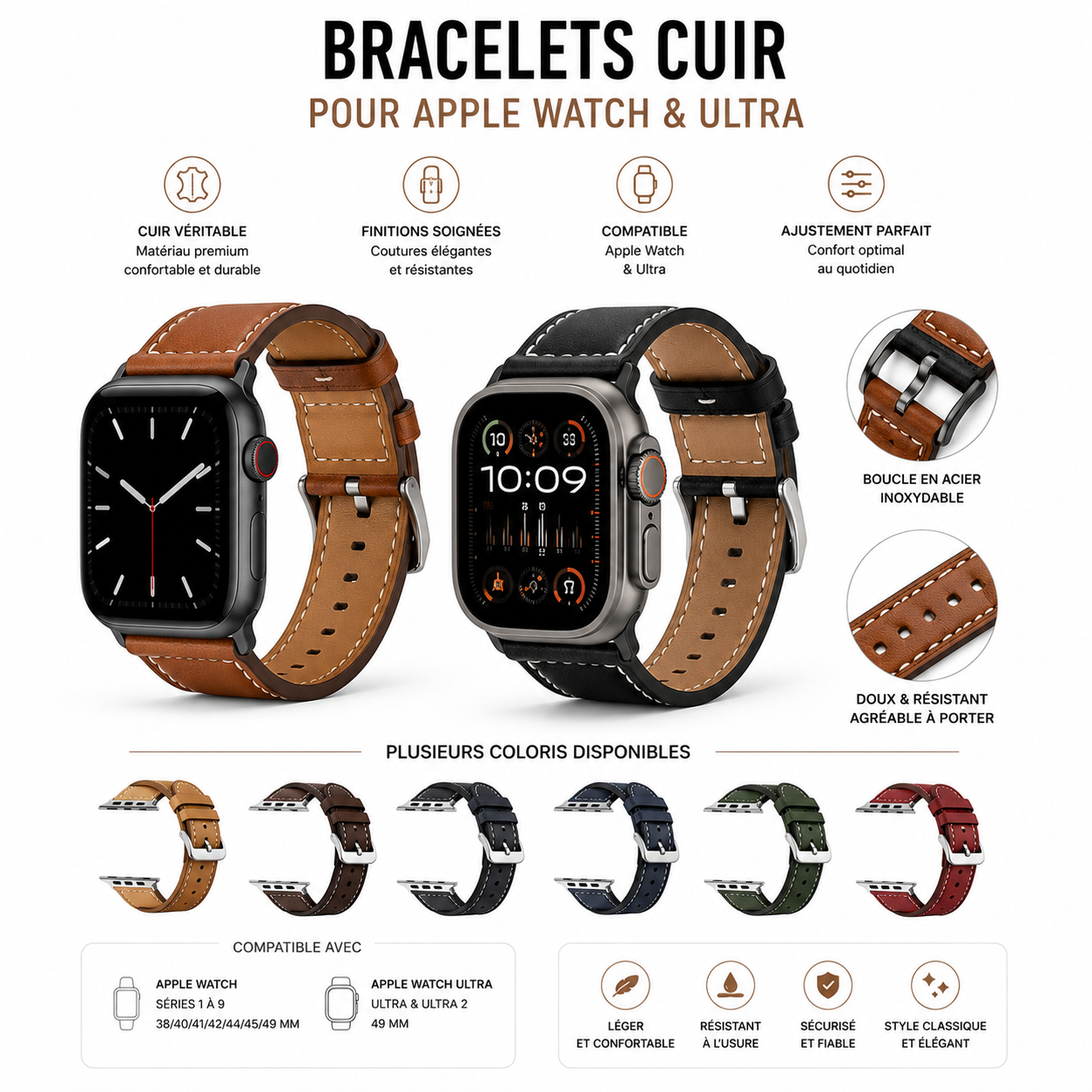 Bracelets-cuir-Apple-Watch Ma boutique