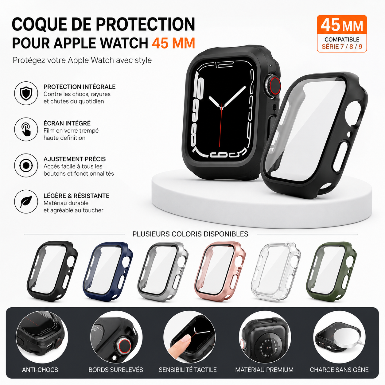 Coques  de Protection 45 MM Apple Watch Ma boutique