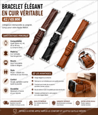 Bracelet Élégant en Cuir Véritable 42/49