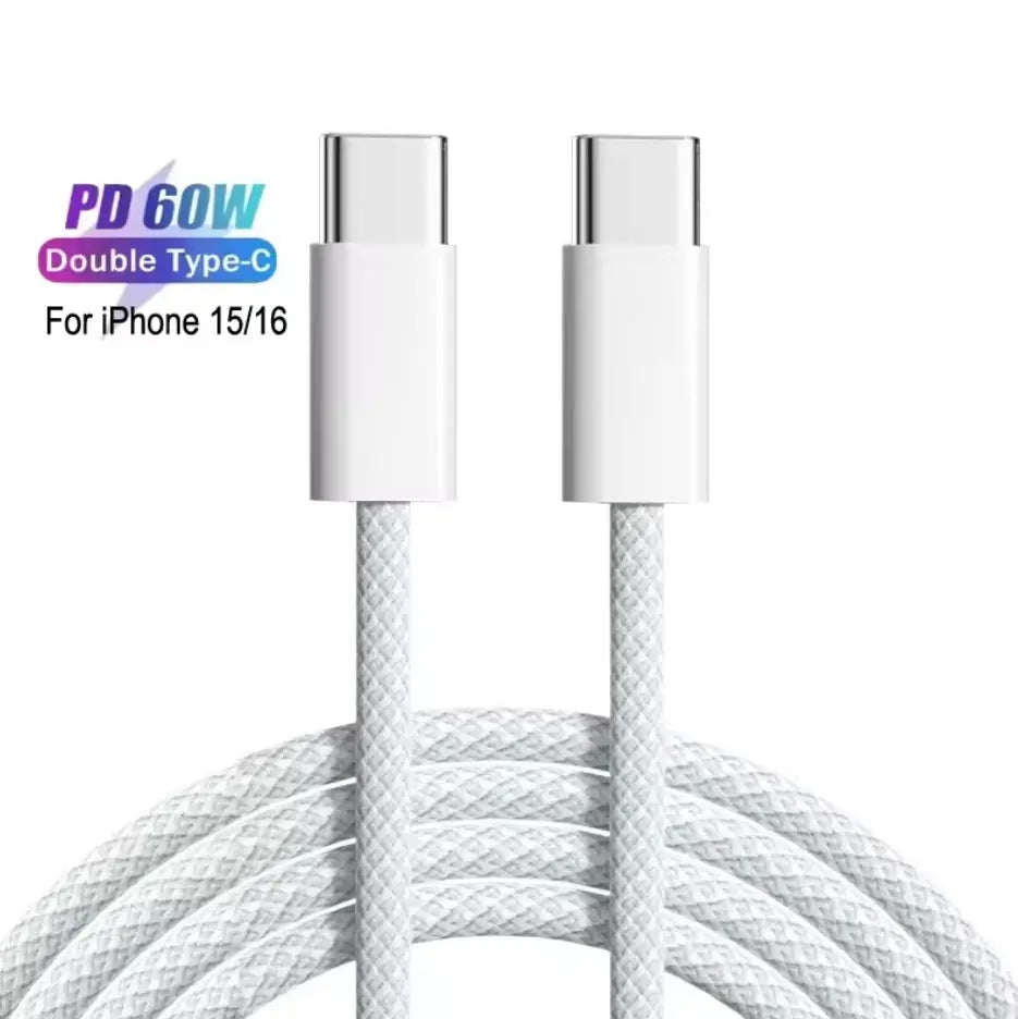 Câble USB-C Tressé en Nylon – Charge Rapide 60W Mobile City