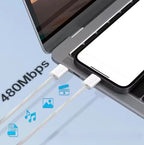 Câble USB-C Tressé en Nylon – Charge Rapide 60W Mobile City