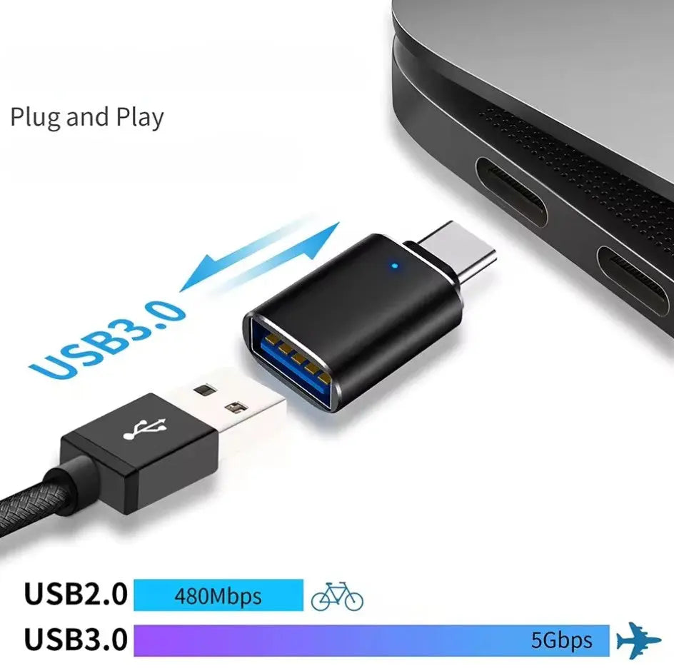Adaptateur OTG USB-C Mâle vers USB 3.0 Femelle – Lot de 2 Mobile City
