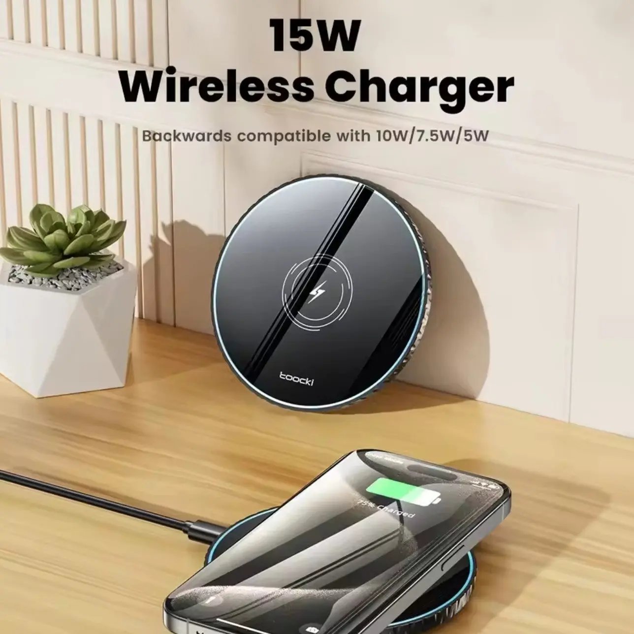 Chargeur sans fil rapide Toocki 15W Mobile City