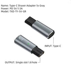 Adaptateur de rasoir USB-C 5V – Compatible Philips Norelco OneBlade QP2520 / QP2515 / QP2620 Mobile City