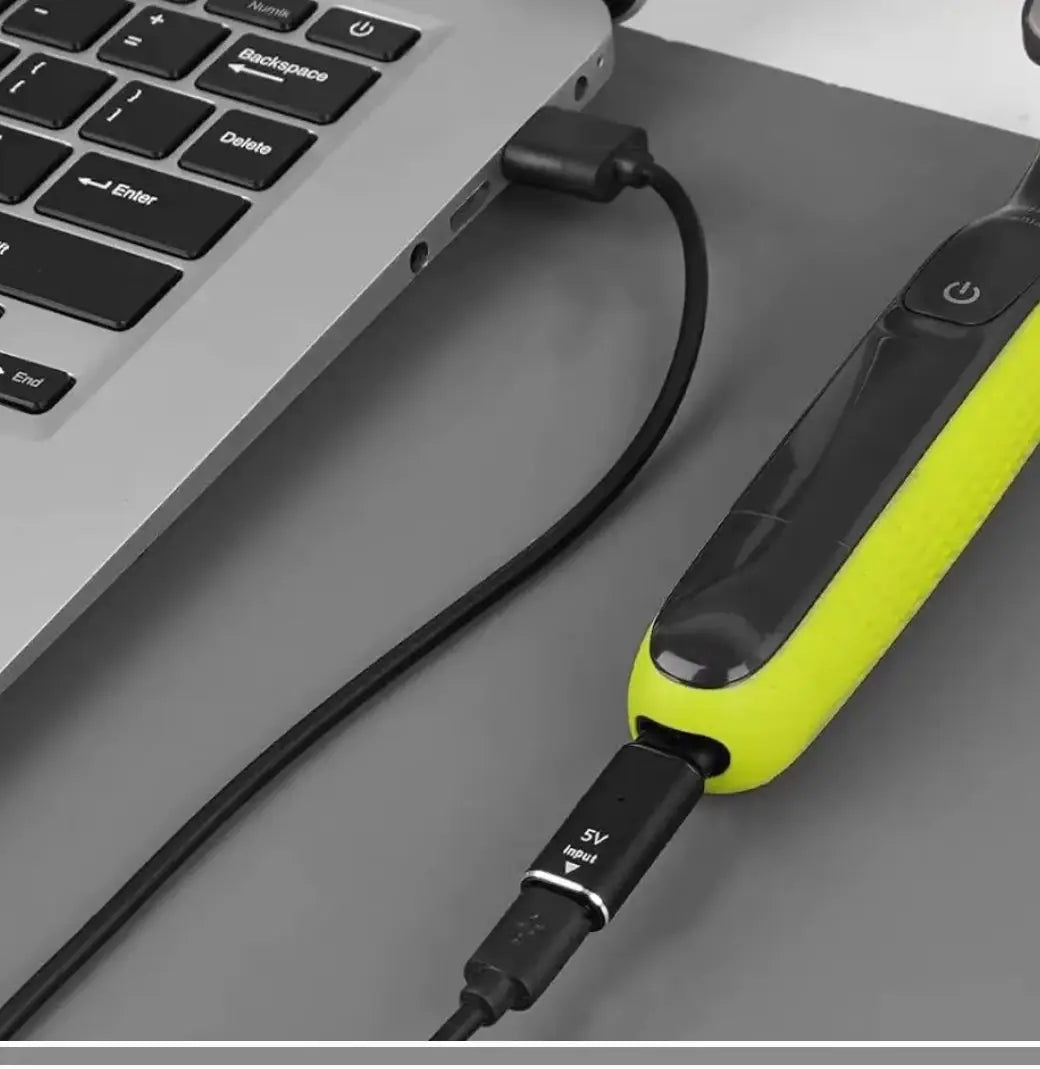 Adaptateur de rasoir USB-C 5V – Compatible Philips Norelco OneBlade QP2520 / QP2515 / QP2620 Mobile City
