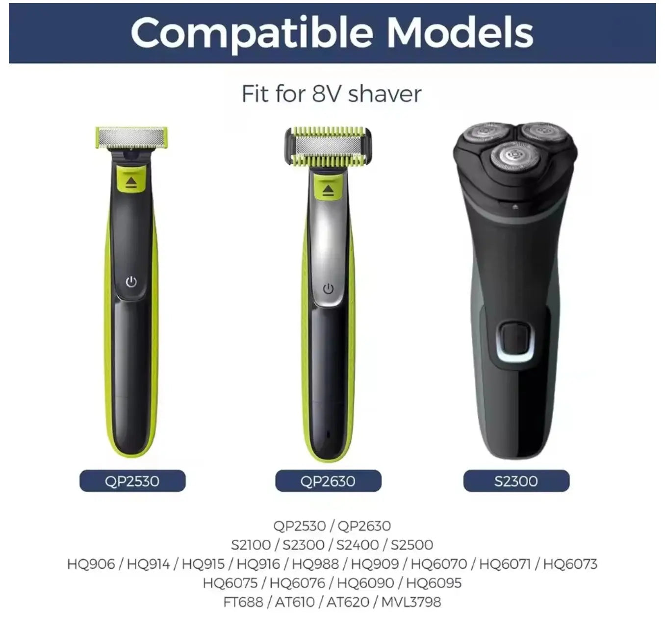 Adaptateur de rasoir USB-C 8V HQ850 – Convertisseur de charge pour Philips Norelco OneBlade QP2530 QP2630 Mobile City