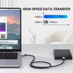 NIERBO Câble USB-C vers Micro-B 3.0 Tressé – Haute vitesse pour disque dur externe Mobile City