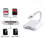 Adaptateur OTG 2 en 1 compatible Apple – Lecteur de carte SD/TF multifonction Mobile City