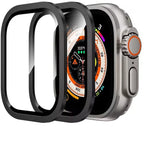 Lot de 2 Verres Trempés + Cadre Métallique pour Apple Watch Ultra 49mm (Titane Original) Mobile City
