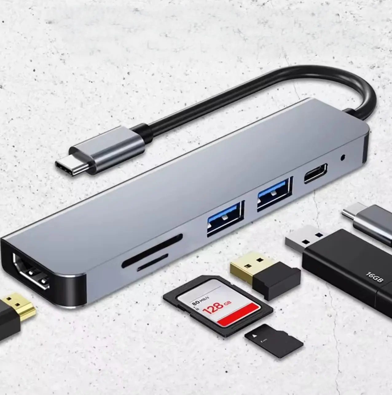Hub USB-C 6 en 1 vers HDMI 4K Mobile City