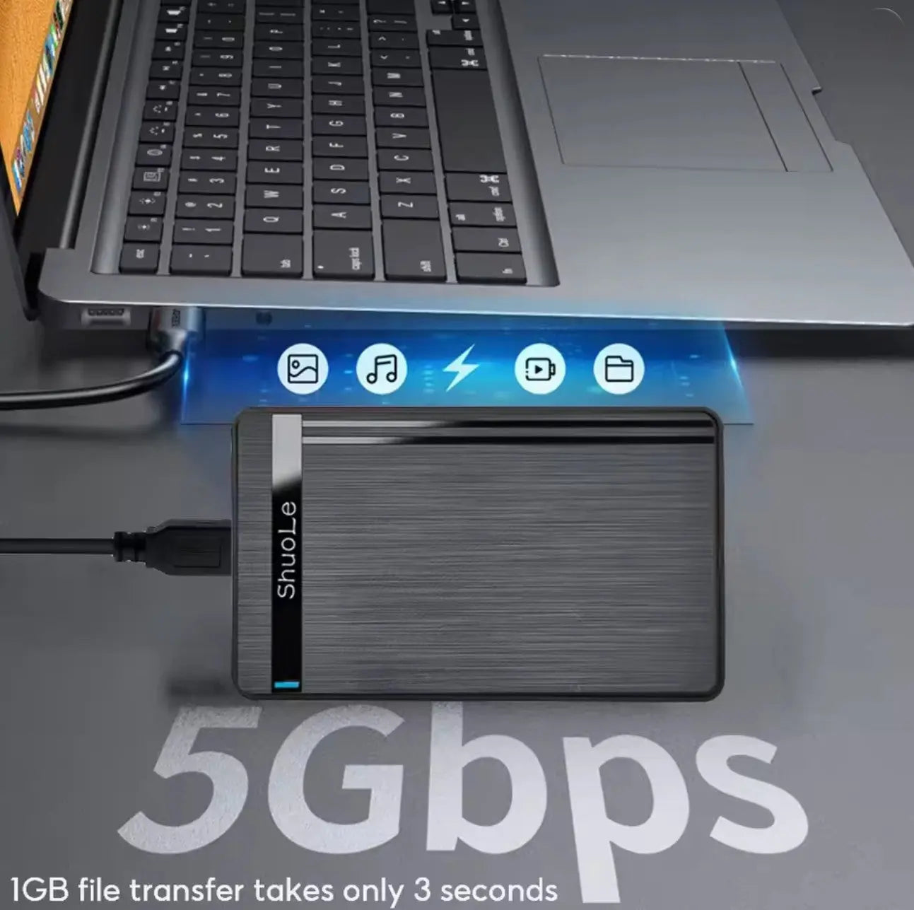 Boîtier de disque dur SATA 2,5’’ – USB 3.0 externe sans outil Mobile City