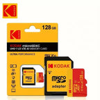 Kodak Carte Micro SD Haute Vitesse 128 Go – U3 Classe 10, V30, A1 + Adaptateur Mobile City