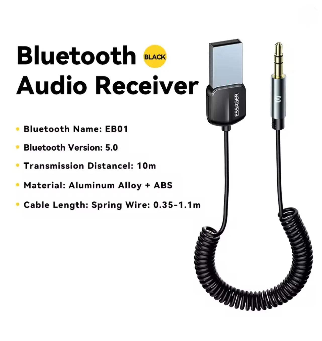 Adaptateur USB Bluetooth 5.0 AUX – Essager Mobile City
