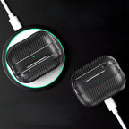 Étui compatible AirPods 3 – Texture fibre de carbone noire avec porte-clé Mobile City