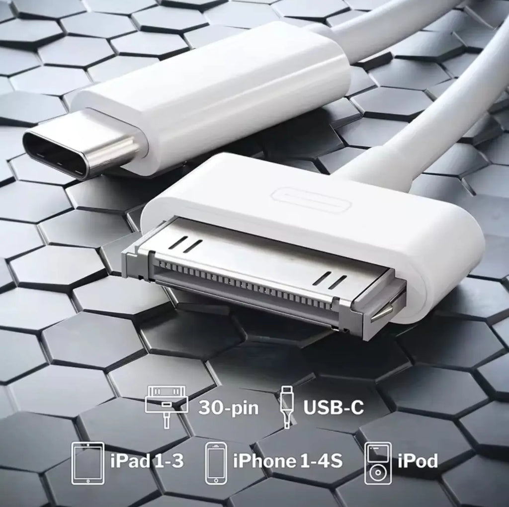 Câble Adaptateur 30 Pin vers USB-C – Charge & Transfert de données Mobile City