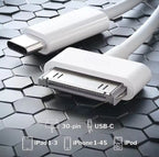 Câble Adaptateur 30 Pin vers USB-C – Charge & Transfert de données Mobile City
