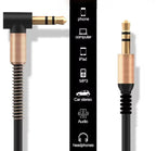Câble Audio Jack 3.5mm Mâle ↔ Mâle – Plaqué Or, Design Ressort Mobile City