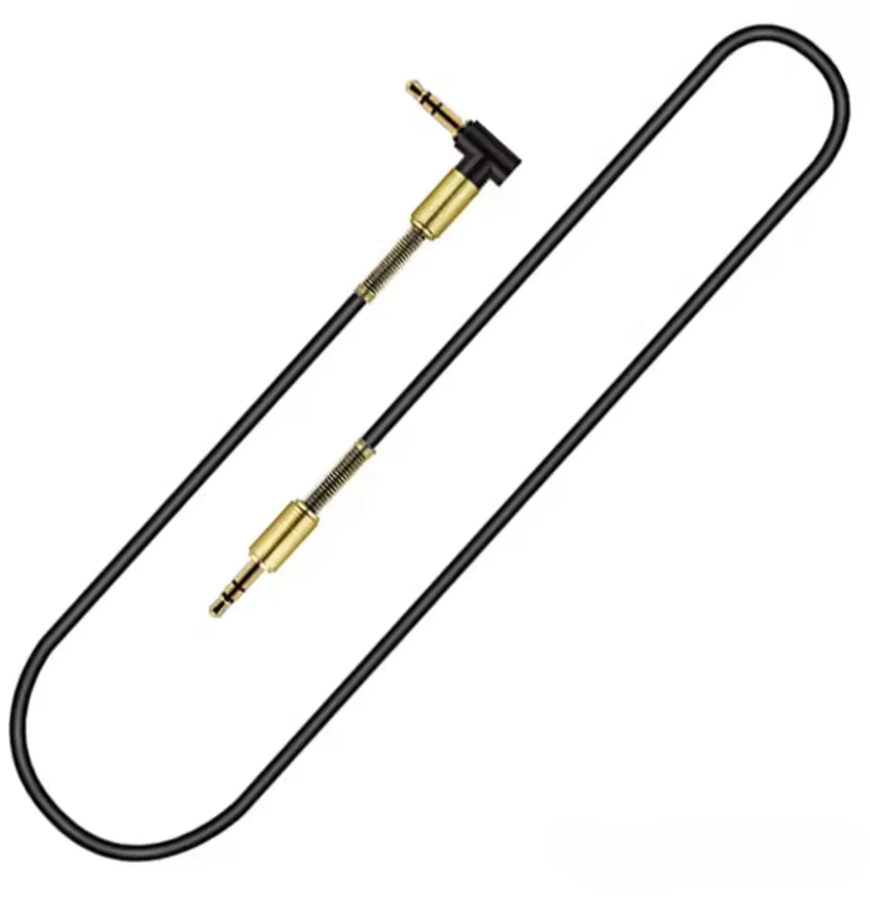 Câble Audio Jack 3.5mm Mâle ↔ Mâle – Plaqué Or, Design Ressort Mobile City