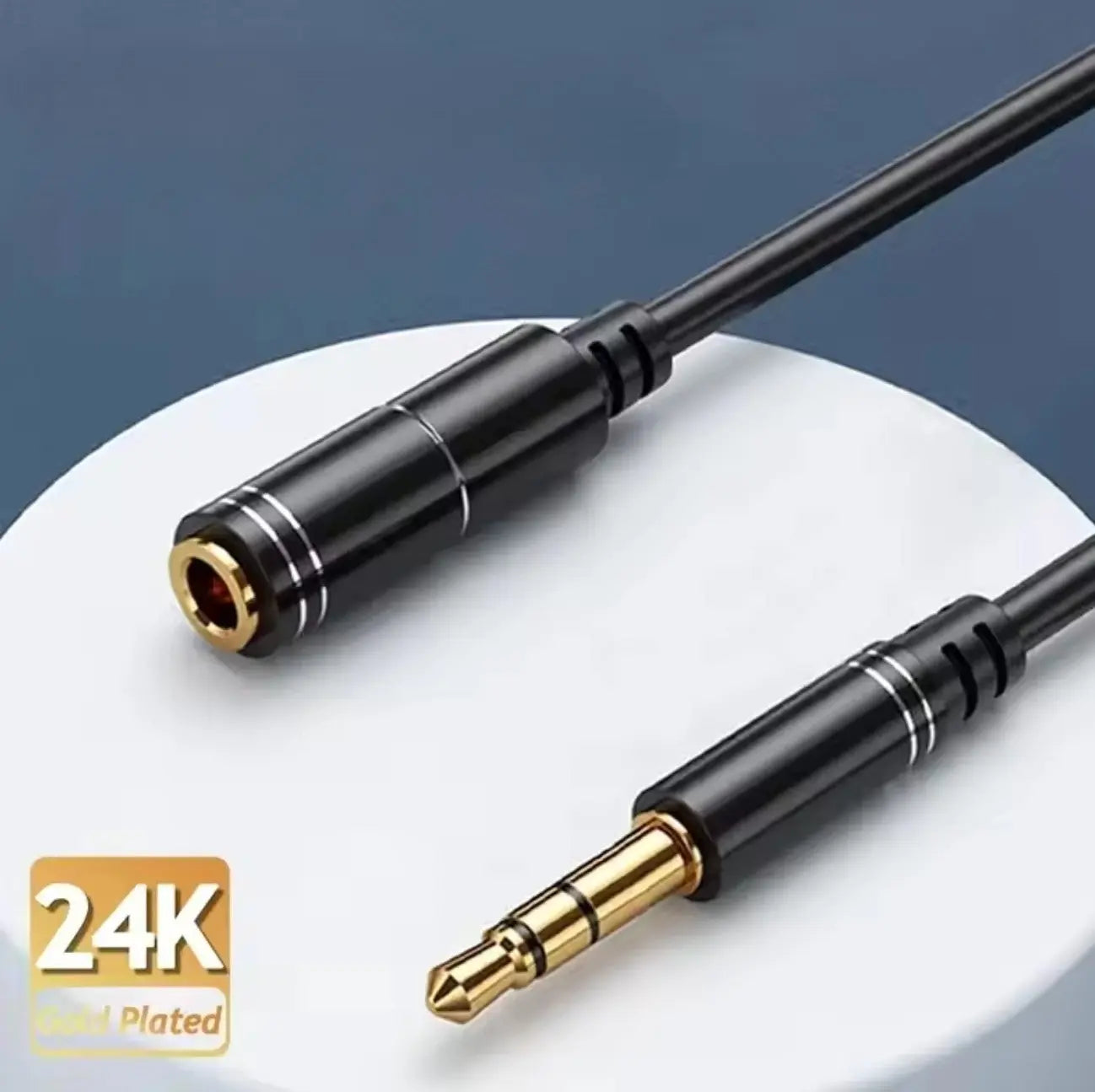 Câble d’Extension Audio Jack 3.5mm – Mâle ↔ Femelle, Plaqué Or Mobile City