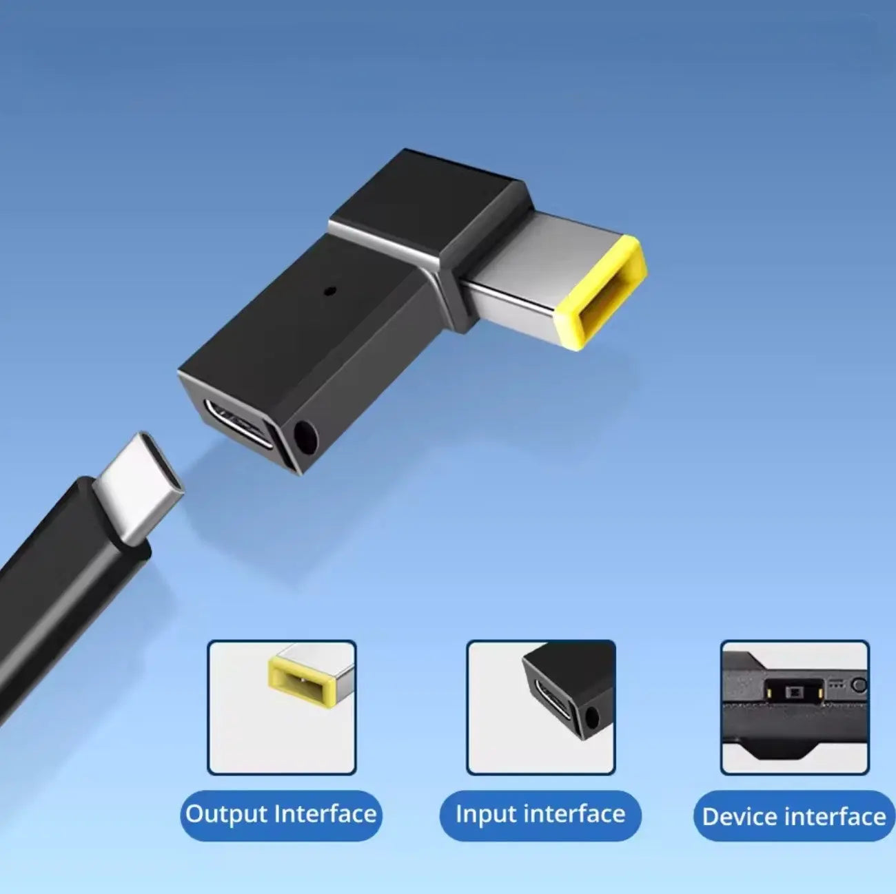 Adaptateur PD 100W – USB Type-C Femelle ↔ DC Mâle (Prise Carrée Lenovo ThinkPad) Mobile City