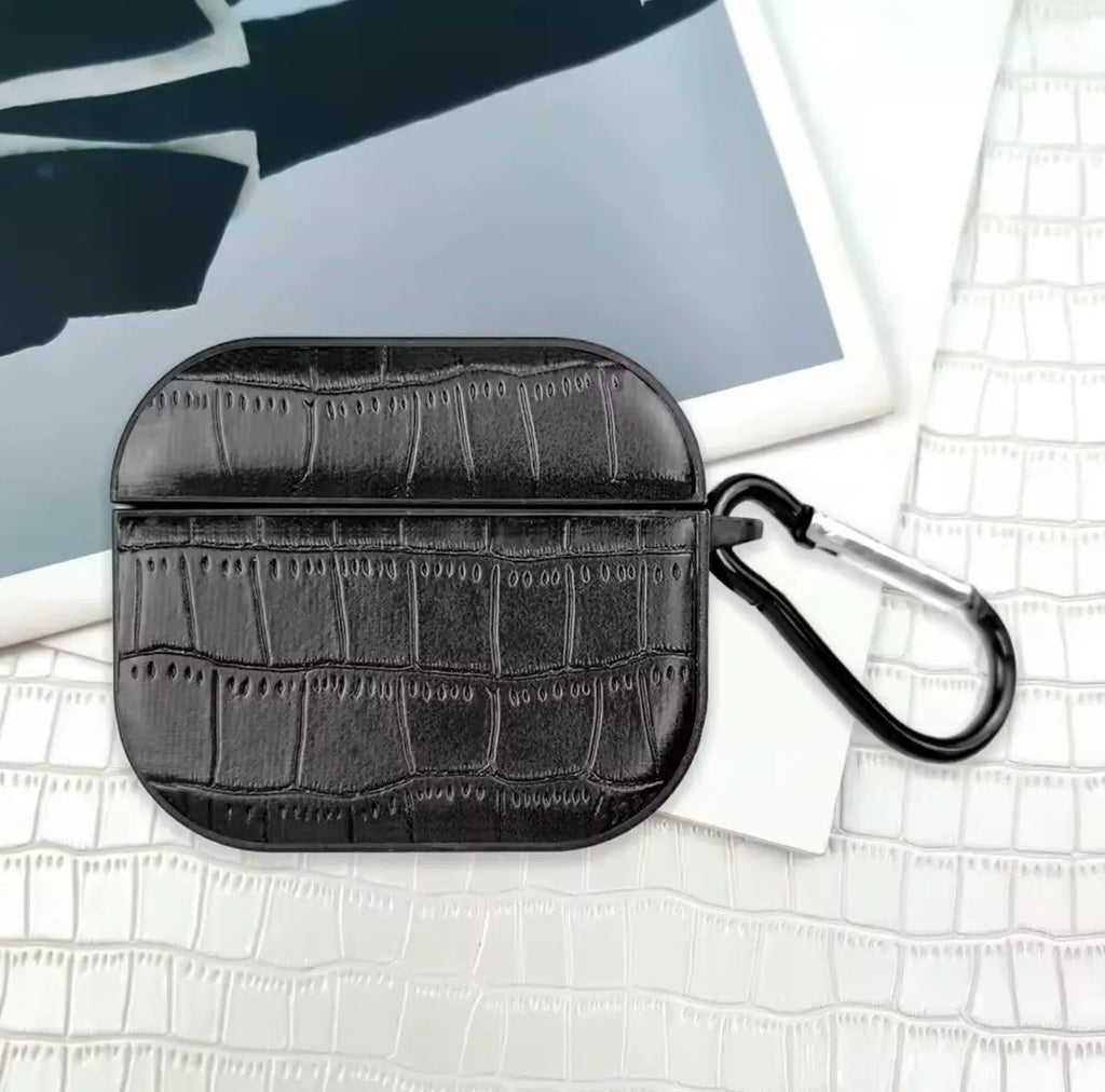 Étui à motif crocodile en cuir pour AirPods Pro / Pro 2 Mobile City
