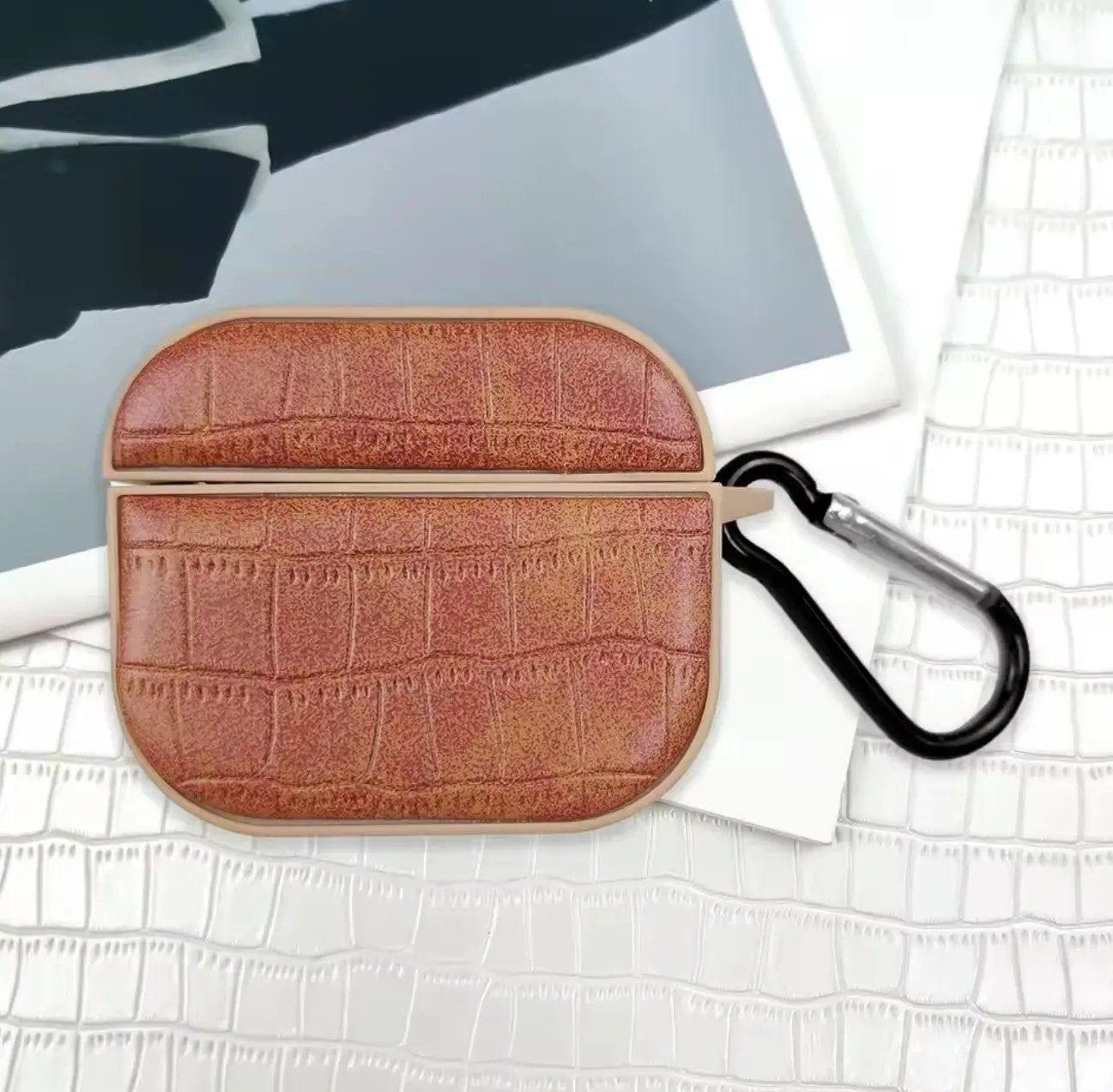 Étui à motif crocodile en cuir pour AirPods Pro / Pro 2 Mobile City