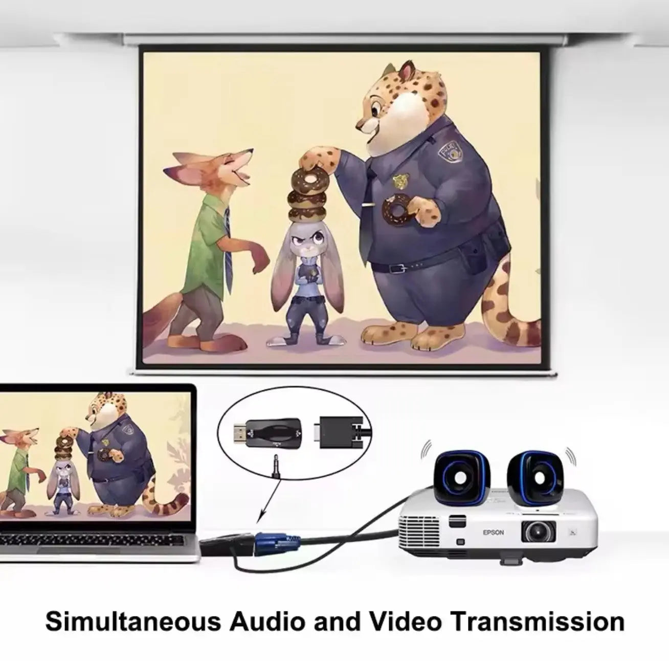 Convertisseur HDMI vers VGA avec sortie audio 3.5 mm – HD 1080P Mobile City