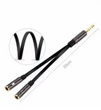 Câble séparateur audio 3,5 mm mâle vers 2 femelles (micro et casque) – Forme plate Mobile City