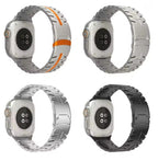 Bracelet en acier inoxydable couleur titanium compatible Apple Watch Utra Mobile City