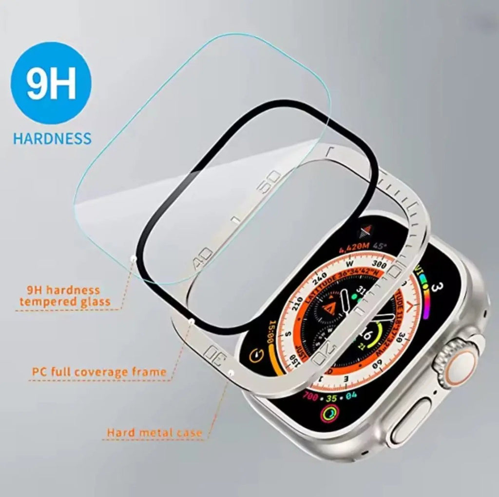 Protecteur d’écran en métal + verre trempé pour Apple Watch Ultra / Ultra 2 / Ultra 3 – 49 mm Mobile City