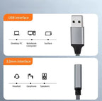 Carte son externe USB vers Jack 3.5mm – Adaptateur audio pour casque et micro Mobile City