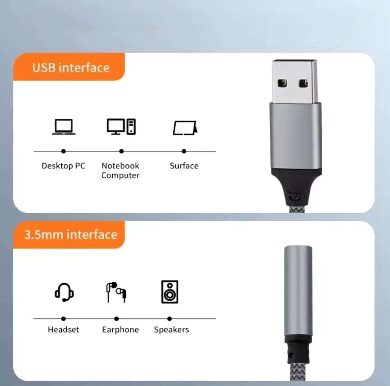 Carte son externe USB vers Jack 3.5mm – Adaptateur audio pour casque et micro Mobile City