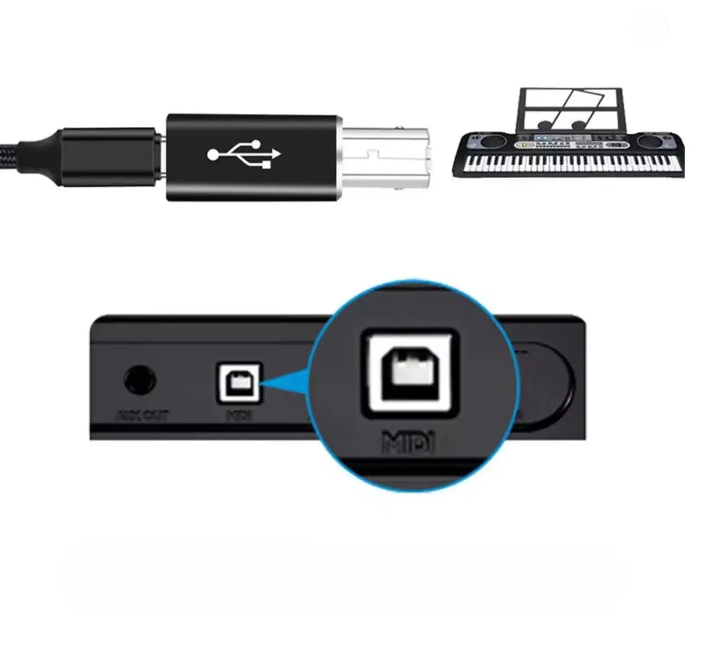 Adaptateur USB Type-C femelle vers USB-B mâle – Convertisseur haute vitesse pour imprimante, scanner, piano, contrôleur MIDI Mobile City
