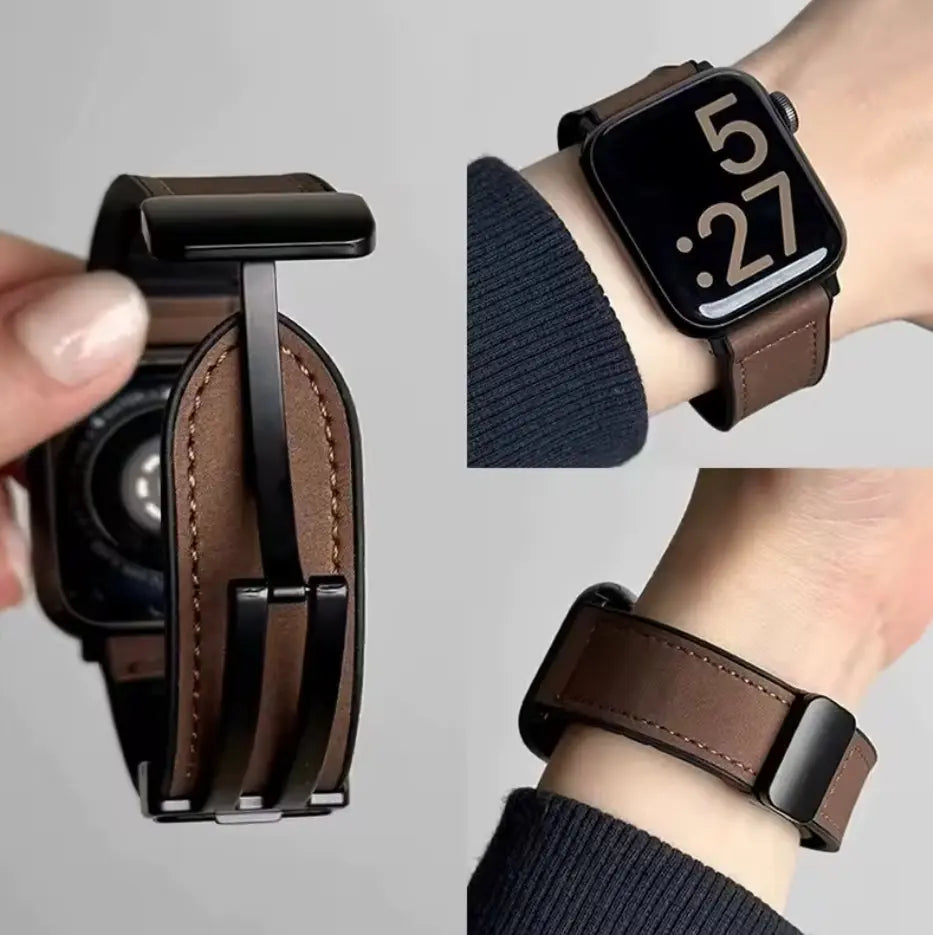 Bracelet Classique en Simili Cuir silicone Cousu 42/49MM