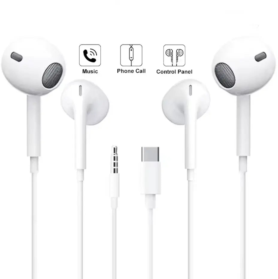 Écouteurs Filaire avec Microphone & Contrôle du Volume – Android & iOS Mobile City