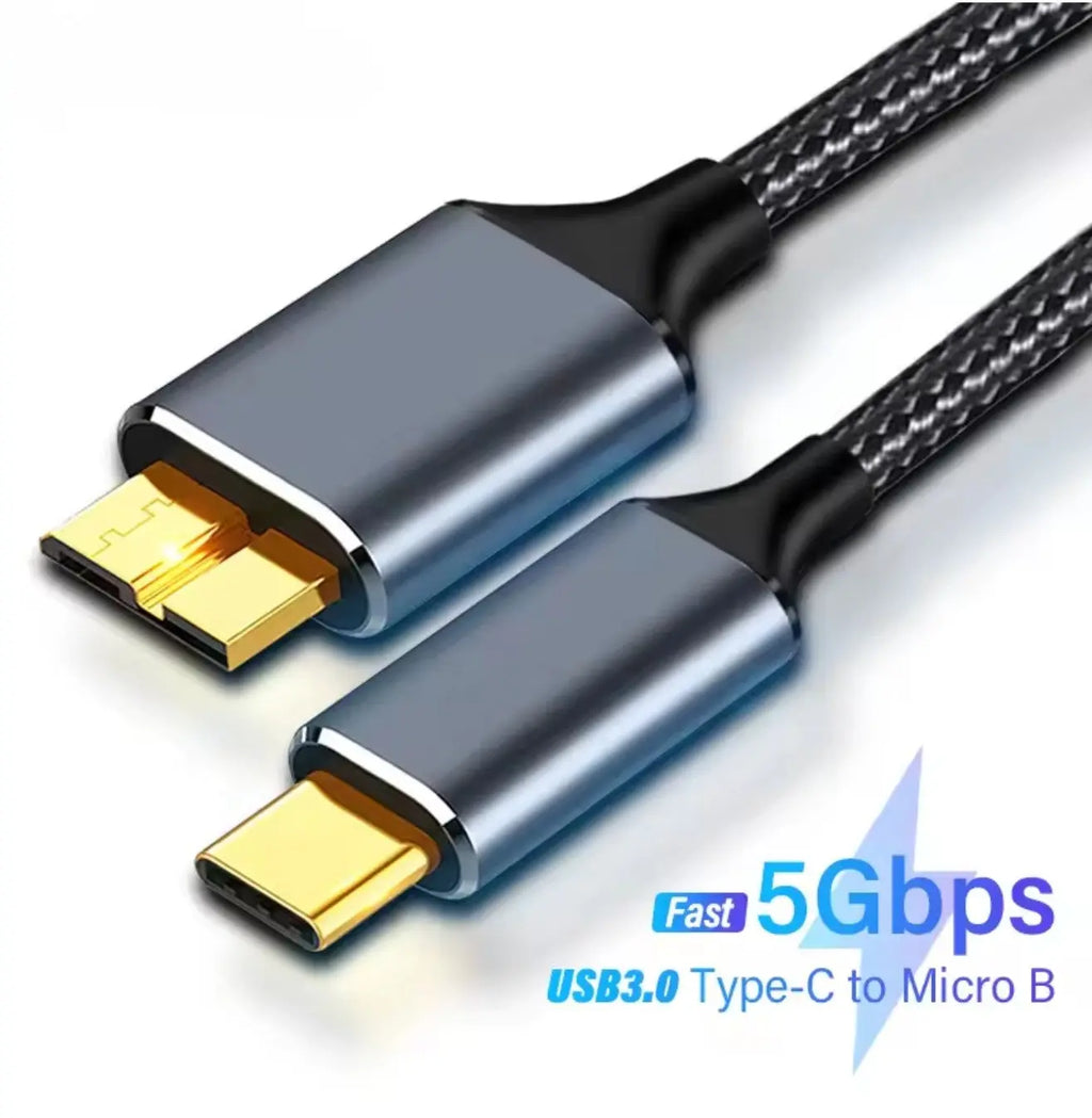 Câble USB 3.0 Type-C vers Micro-B – Haute Vitesse 5Gbps Mobile City