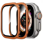 Lot de 2 Verres Trempés + Cadre Métallique pour Apple Watch Ultra 49mm (Titane Original) Mobile City