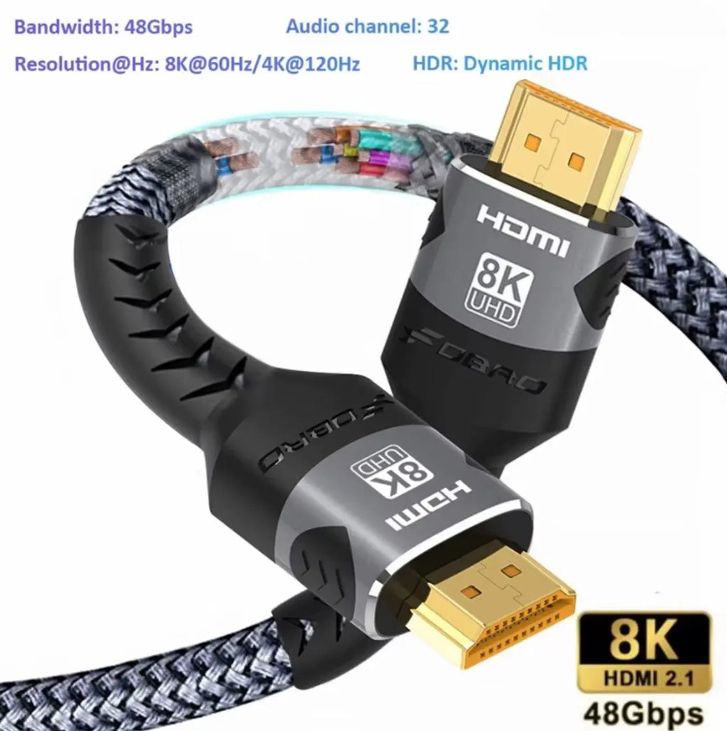 Câble HDMI 2.1 Ultra Haute Vitesse – 8K/60Hz & 4K/120Hz – 48Gbps  1M Mobile City