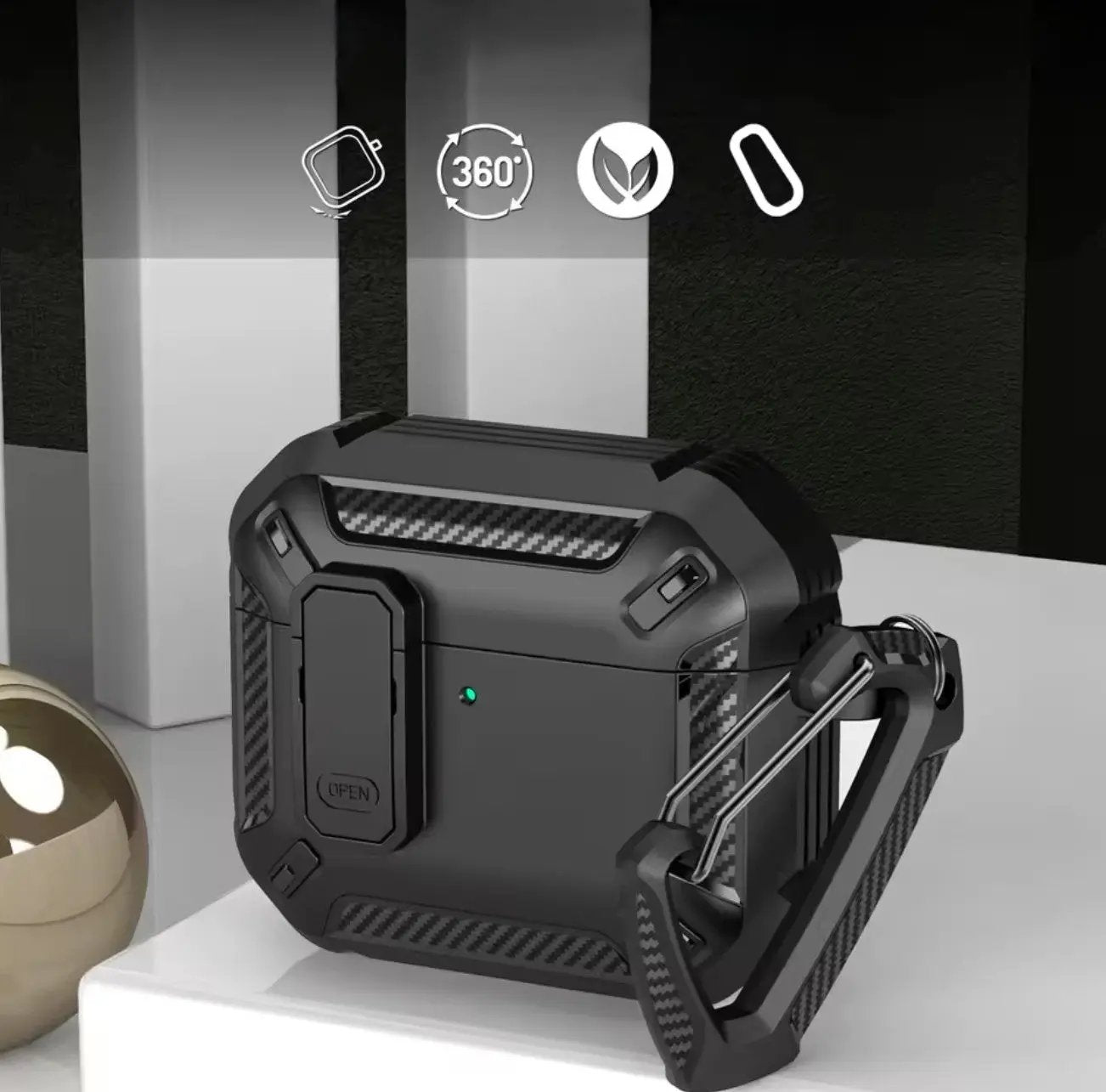 Étui rigide en silicone avec interrupteur – Apple AirPods 4 (2024) Mobile City