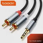 Câble Audio Toocki 3.5mm Mâle vers 2 RCA – Séparateur AUX Mobile City
