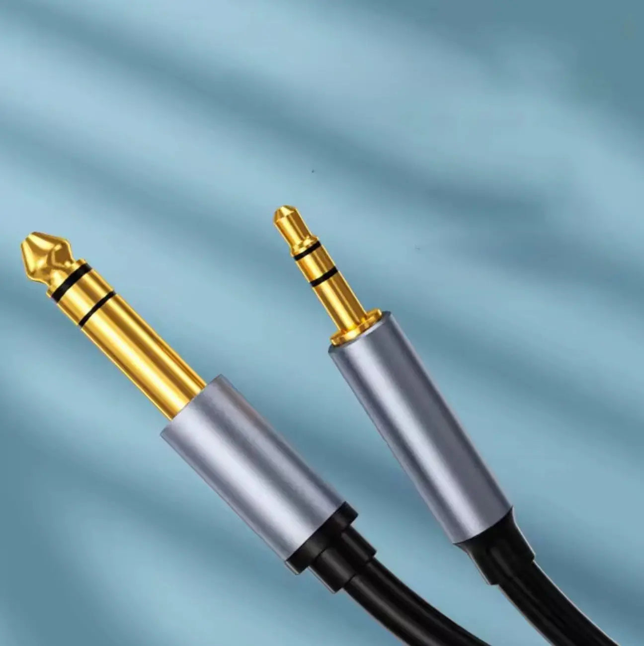Câble Audio Stéréo Bidirectionnel – Jack 6,35mm (1/4”) Mâle ↔ Jack 3,5mm (1/8”) Mâle – 1,2 m Mobile City